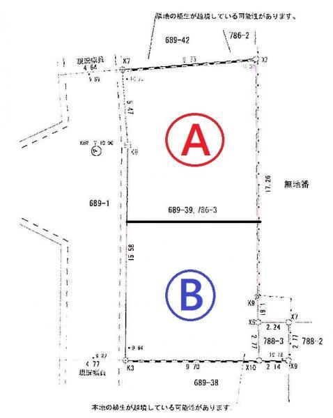〈区画図〉B号棟　駐車１台可能（車種による） 【内外観】区画図