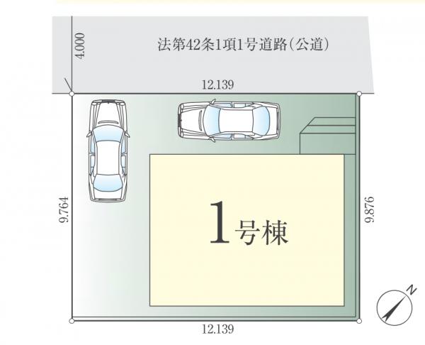 ■LDK約20帖　■駐車２台可能　■南庭　■周辺環境充実　■SIC 【内外観】区画図
