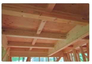 【1階と2階の床に「剛床工法」を採用】　床をひとつの面として家全体を一体化することで、横からの力にも非常に強い構造となります。家屋のねじれを防止し、耐震性に優れた効果を発揮します。 【構造】構造・工法・仕様