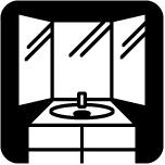 三面鏡洗面化粧台 【内外観】トイレ