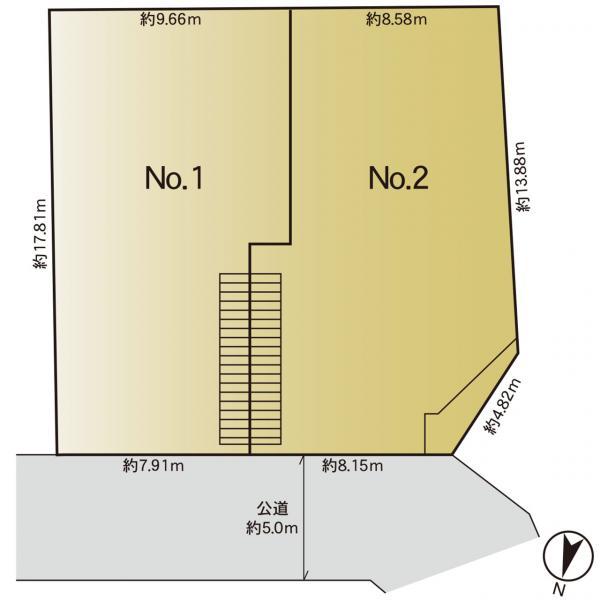 地下車庫には並列2台駐車可能です。 【内外観】区画図
